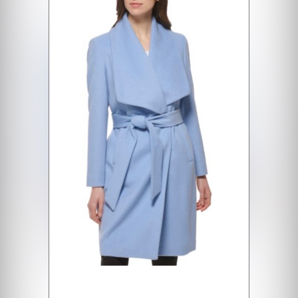 Cole Haan Wool-blend wrap coat size 2